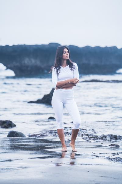 Yoga Crop Top & Capri Long Pants Set - Hanalei Swan Styles