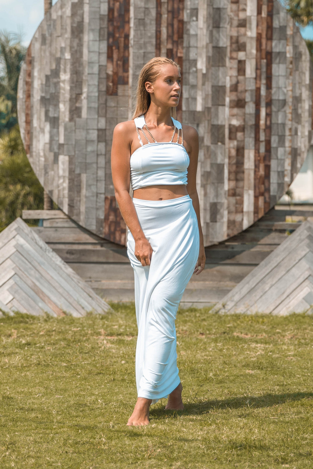 Two-Piece Chain Gown with Modal Cotton - Hanalei Swan Styles